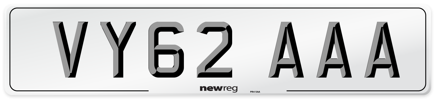 VY62 AAA Number Plate from New Reg